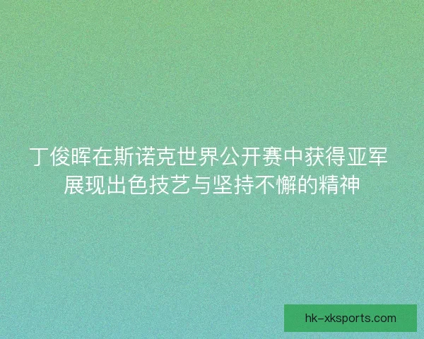 丁俊晖在斯诺克世界公开赛中获得亚军 展现出色技艺与坚持不懈的精神